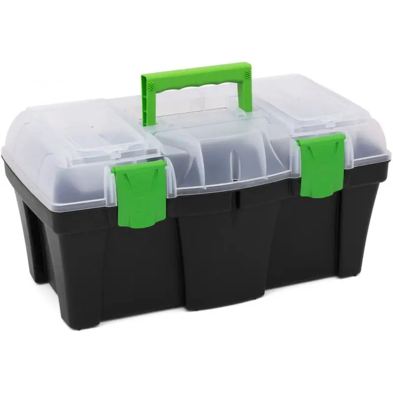 Prosperplast GREENBOX Werkzeugkoffer aus Kunststoff transparent, 458 x 257 x 227 mm N18G Ausverkauf