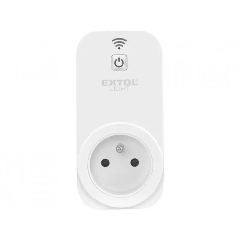 Markenprodukt Extol Light W-LAN WiFi Steckdose mit App Steuerung von iOS und Android, 1 Stück, 43800