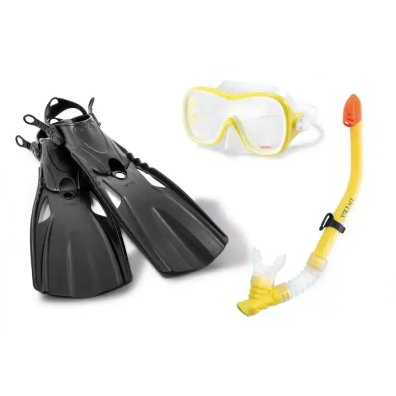 INTEX Taucherset Schwimmflossen, Schnorchel, Brille, ab 8 Jahren 55658 Rabatt