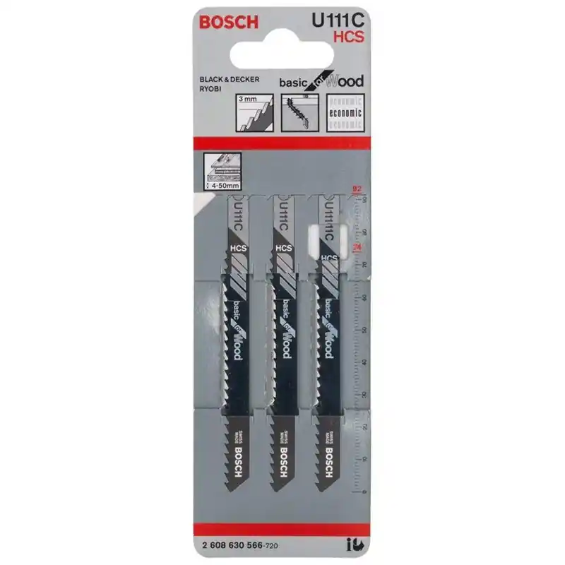 Preiswert BOSCH Accessories Stichsägeblatt U 111 C, Basic for Wood 2608630566 3St.