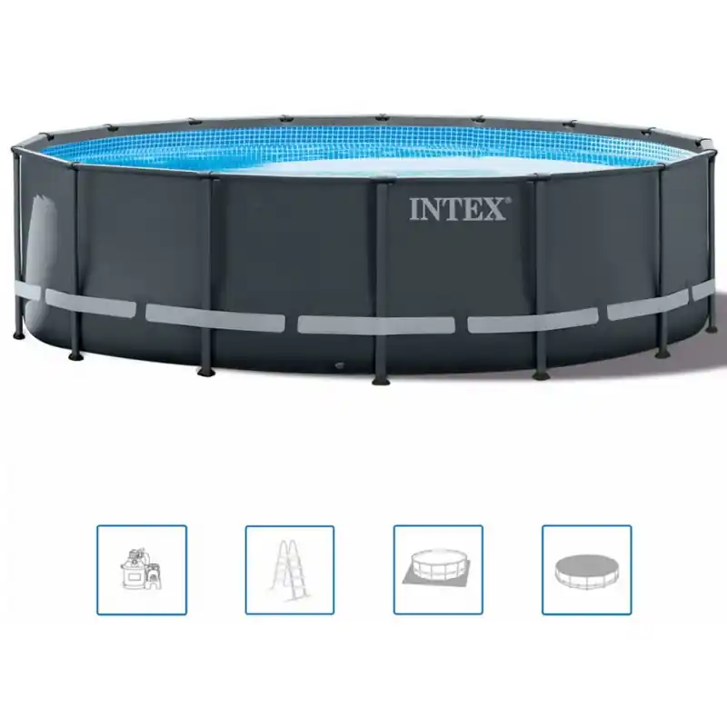 INTEX Ultra XTR Frame Pools Set Schwimmbad 732 x 132 cm mit sandfilteranlage 26340GN Nur Für Kurze Zeit