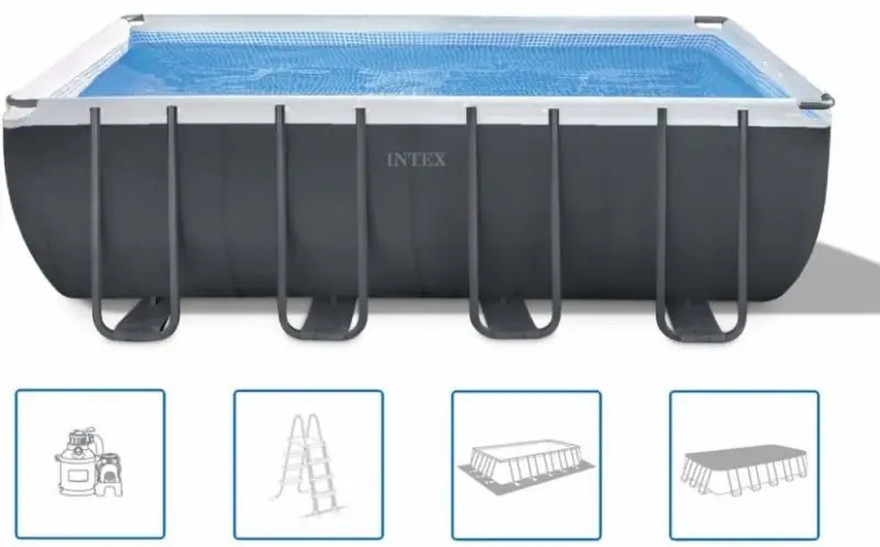 Intex Ultra XTR Rectangular Frame Pools Schwimmbad 549 x 274 x 132cm filterpumpe 26356GN Billig