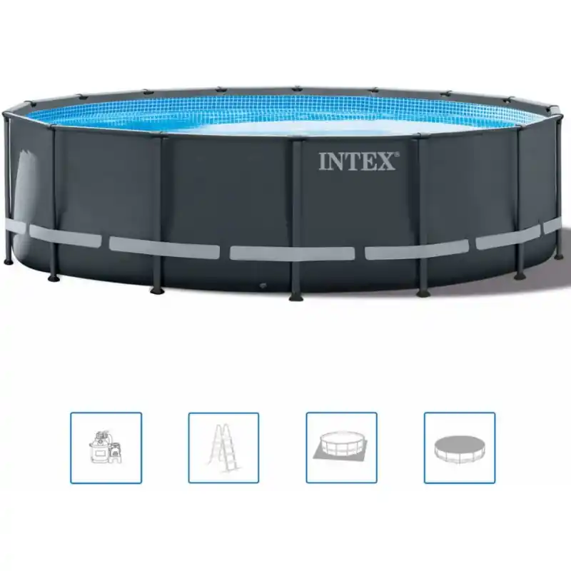 Begrenztes Angebot INTEX ULTRA XTR FRAME POOLS SET Schwimmbad 488 x 122 cm mit sandfilterpumpe 26326GN