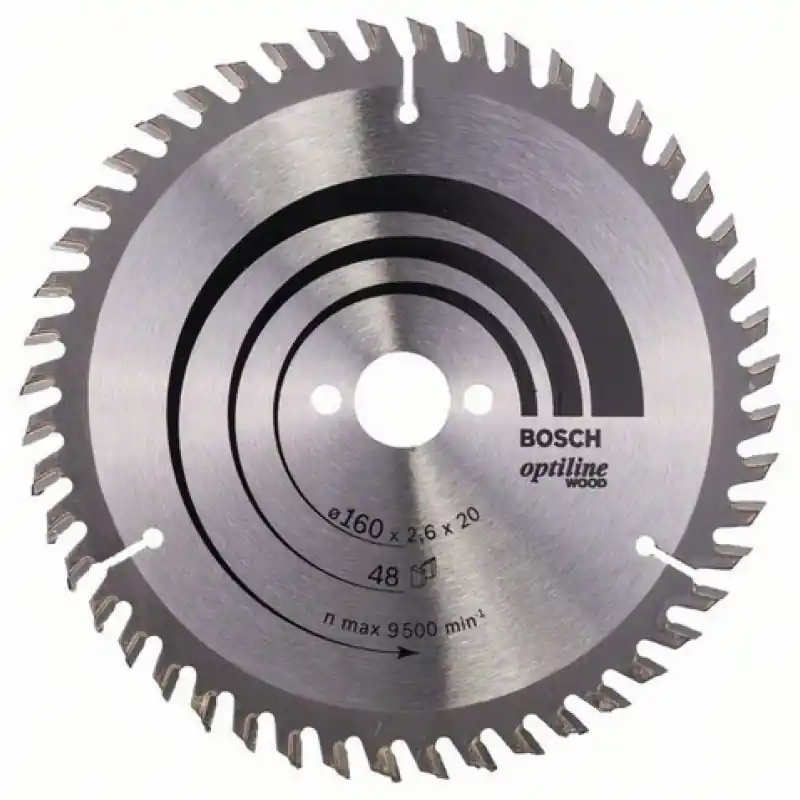 Letzte Chance BOSCH Kreissägeblatt Optiline Wood, 160 x 20/16 x 2,6 mm, 48 2608640732
