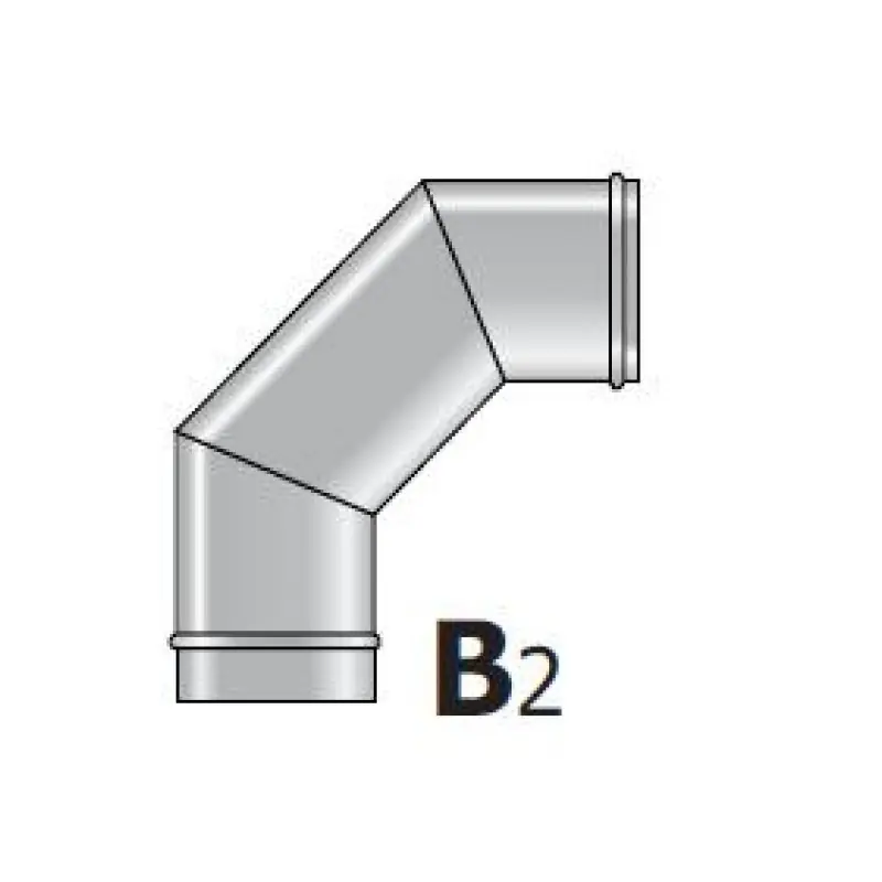 Kniestück 80/90 rostfreier Stahl EC90/80 Mega-Angebot