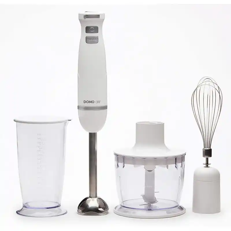 DOMO Stabmixer-Set Domo pur Turbo-Mixer 600W, Weiß DO9144M Markenprodukt