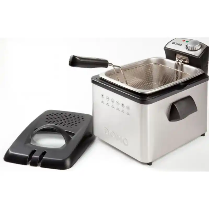 Top-Angebot DOMO 4Liter EXPRESS Fritteuse 3000Watt starke Leistung, silber DO467FR