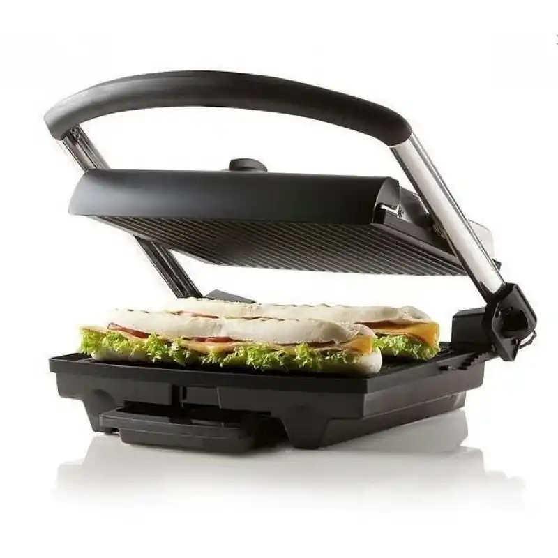 DOMO Panini Grill Edelstahl Kontaktgrill große Grillplatte DO9140G Günstig