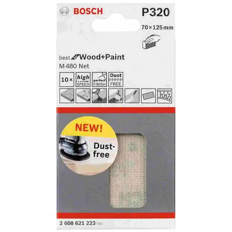 BOSCH Schleifblatt M480 Best for Wood and Paint, 70 x 125 mm, 320, 10 Stck. 2608621223 Jetzt Bestellen