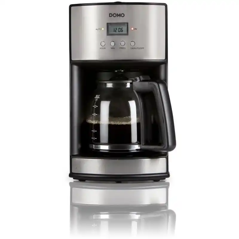 DOMO Edelstahl-Kaffeemaschine mit 24-Std. Timer, 1000W, 1,8 Liter DO473KT Sonderaktion