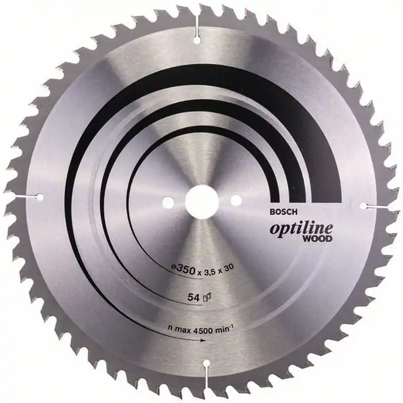 BOSCH Kreissägeblatt Optiline Wood 350 x 30 x 3,5 mm, 54 2608640674 Zertifiziert