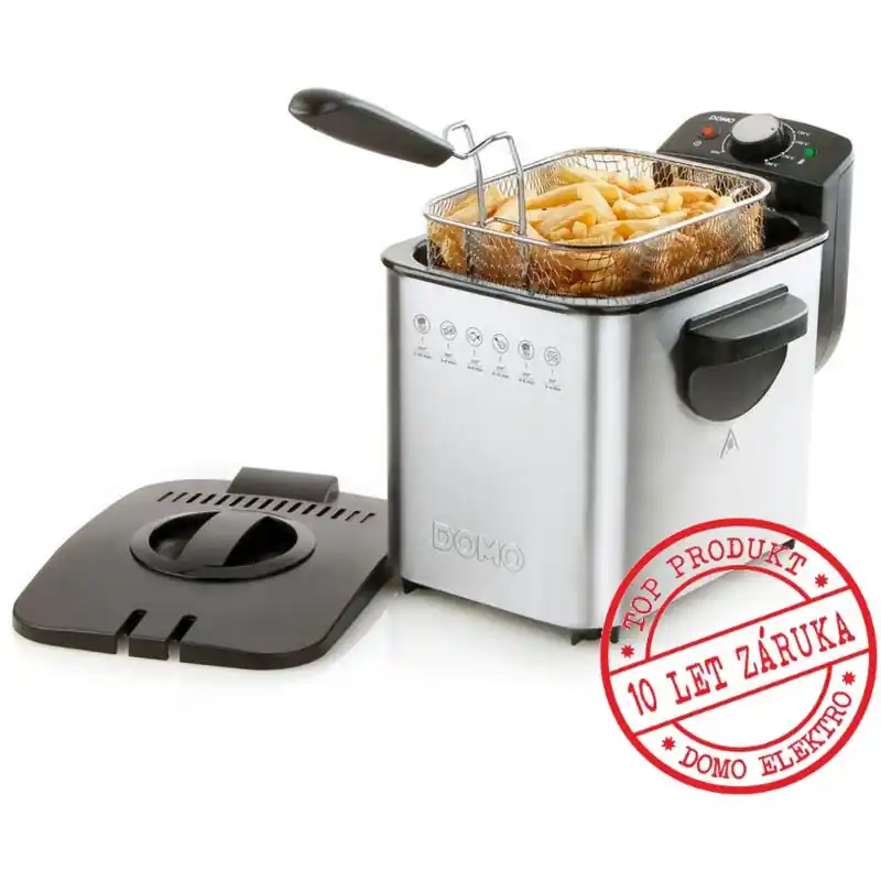 DOMO Kaltzonen Fritteuse 4l, 3000W, Edelstahl DO507FR Nur Heute
