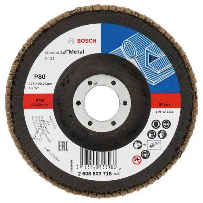 BOSCH Fächerschleifscheibe X431, Standard for Metal, 125 mm, 22,23 mm, 80 2608603718 Günstig
