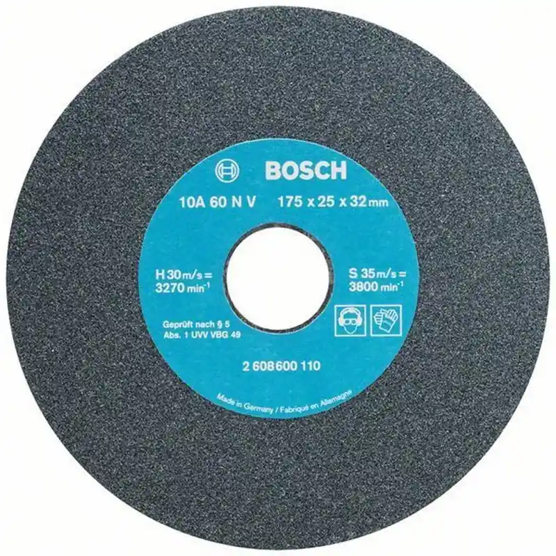 Zertifiziert BOSCH Schleifscheibe für Doppelschleifmaschine, 175 mm, 32 mm, 60 2608600110