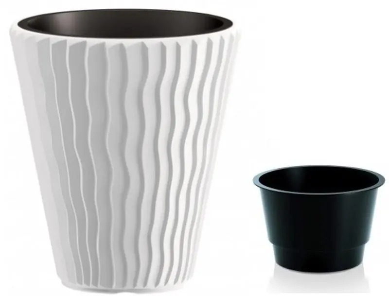 Ausverkauf Prosperplast SANDY Blumentopf 29,7cm, 13l, weiß DBSP300-S449