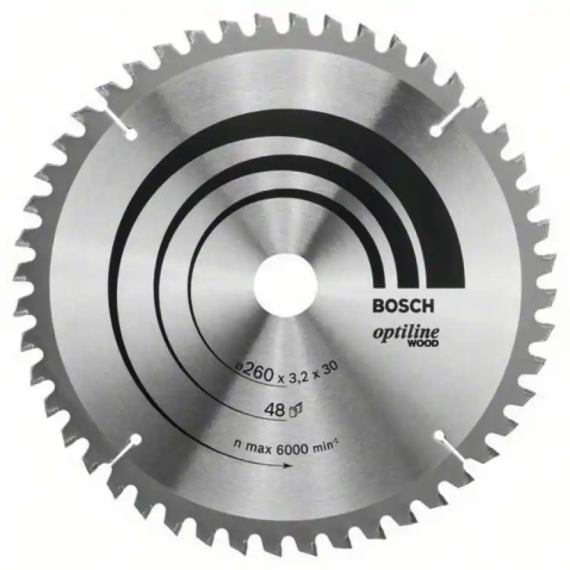 Bosch Kreissägeblatt Optiline Wood für Kapp-und Gehrungssägen, 260 x 30 x 3,2 mm, 48 Preis Gesenkt