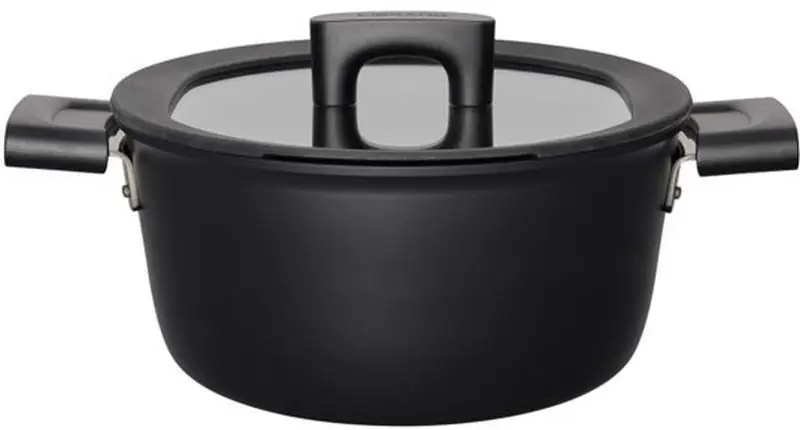 Fiskars Hard Face Topf mit Deckel 3,5 L / 22 cm, schwarz 1020875 Preis Gesenkt