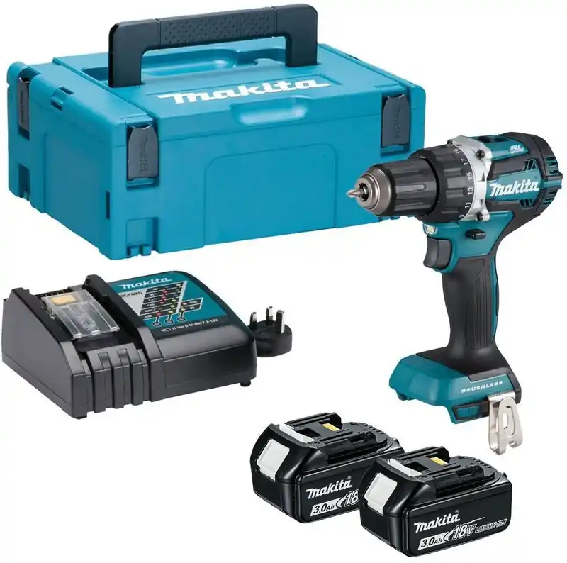 Makita DDF484RFJ Akku-Bohrschrauber 54/30Nm (2x3,0 Ah/18V) Makpac Echt