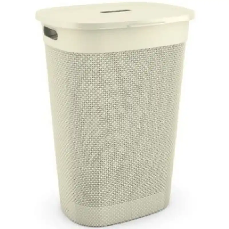 Rabatt KIS FILO HAMPER 55L Wäschekorb 44x35x61cm creme