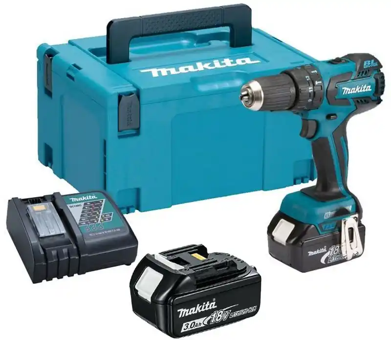 Makita DHP459RFJ Akku-Schlagbohrschrauber 2x Akku 18V 3,0 Ah, Makpac Mega-Angebot