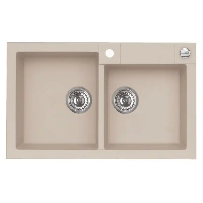 ALVEUS Rock 90 Algranitdoppelspüle 780x480 mm, oat 1219053 Günstig