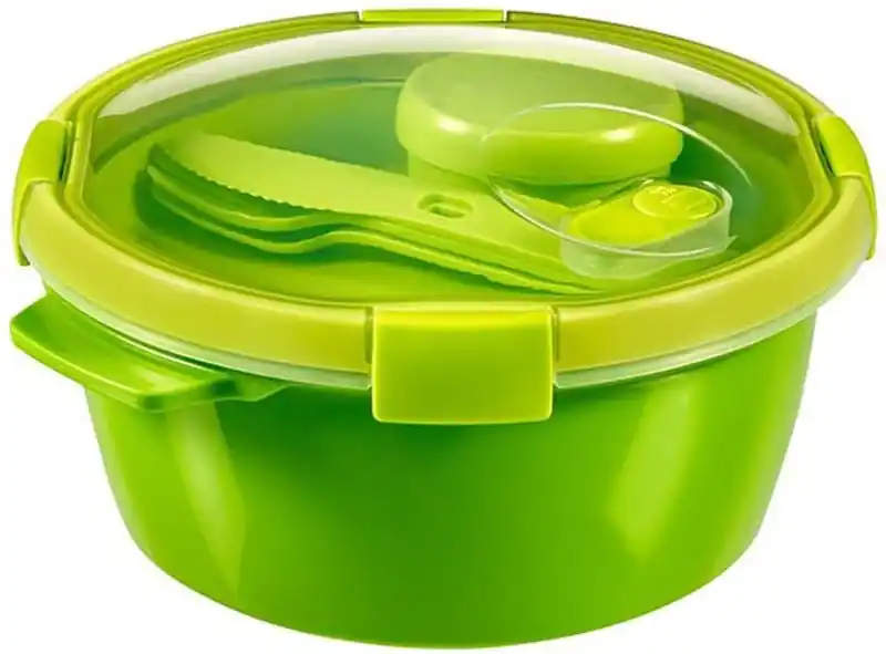 CURVER SMART TO GO 1,6L Lunchbox mit Besteck Zubehör 22x11cm grün 00921-Y32 Sale