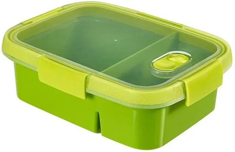 Heißes Angebot CURVER SMART TO GO DUAL 0,6L+0,3L Frischhaltedose grün 00925-Y32