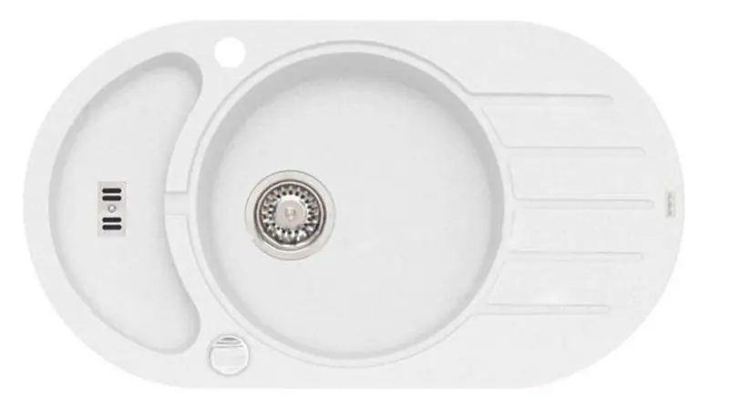 Mega-Angebot ALVEUS NIAGARA 50 Granitspüle, 780 x 435 mm, weiß 1125011