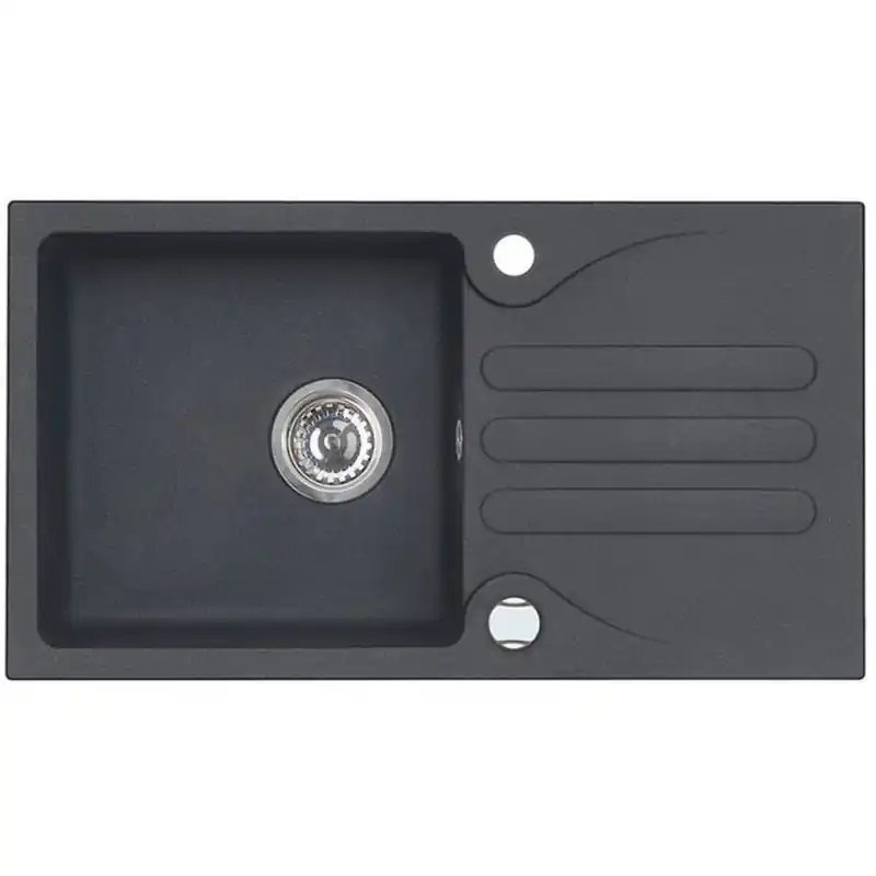 Preis Gesenkt ALVEUS GALAPAGOS 30 Granitspüle, 770 x 430 mm, schwarz