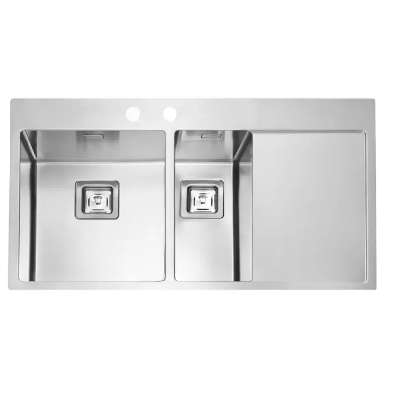 Bestpreis ALVEUS Stylux 60 F Küchenspüle, Edelstahl, 860 x 510 mm, links 1084295