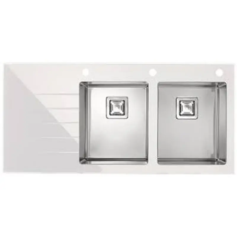 Highlight ALVEUS Crystalix 30 Spülbecken, 1160 x 540 mm, rechts, weiß 1070322