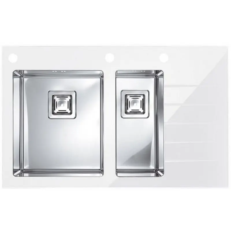 ALVEUS CRYSTALIX 20 Küchenspüle, 860 x 540 mm, links, weiß 1099642 Rabatt