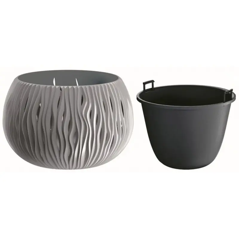 Super-Preis Prosperplast SANDY Bowl Blumentopf 18cm, 1,4l, steingrau DSK180