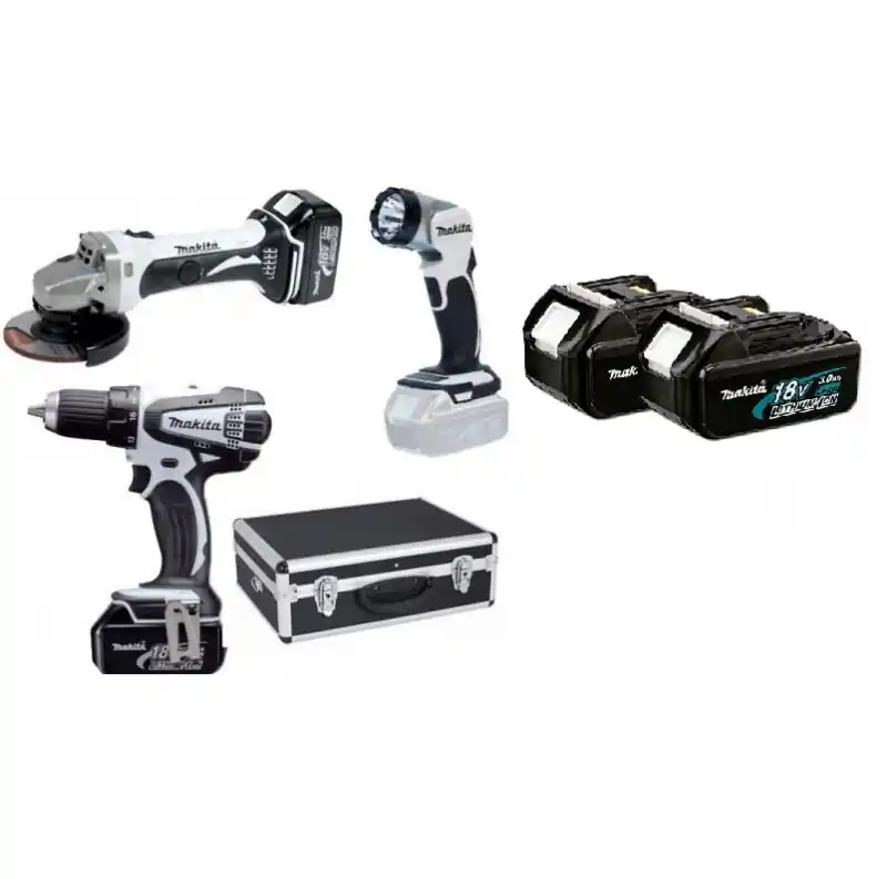 Makita DLX3010WX Akku Set DDF456Z + DGA452Z + BML802 + 2xBL1830 Neu Im Sortiment