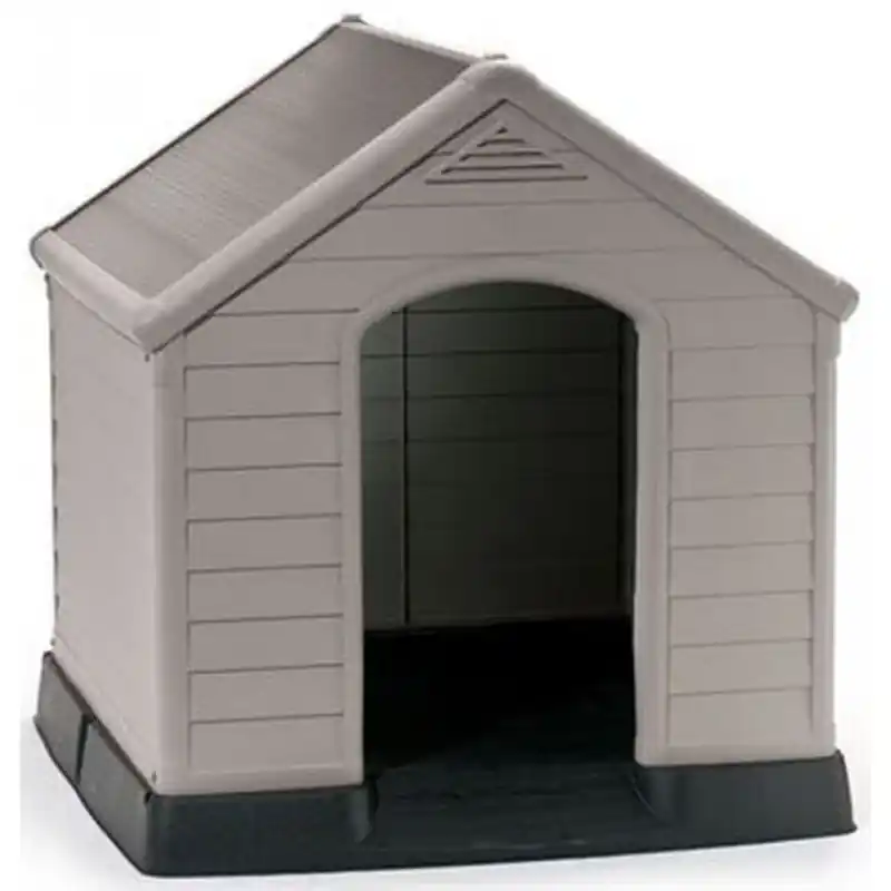 KETER DOG HOUSE Hundehütte, Kunststoff, 95 x 99 x 99 cm, grau 17360369 Sonderaktion
