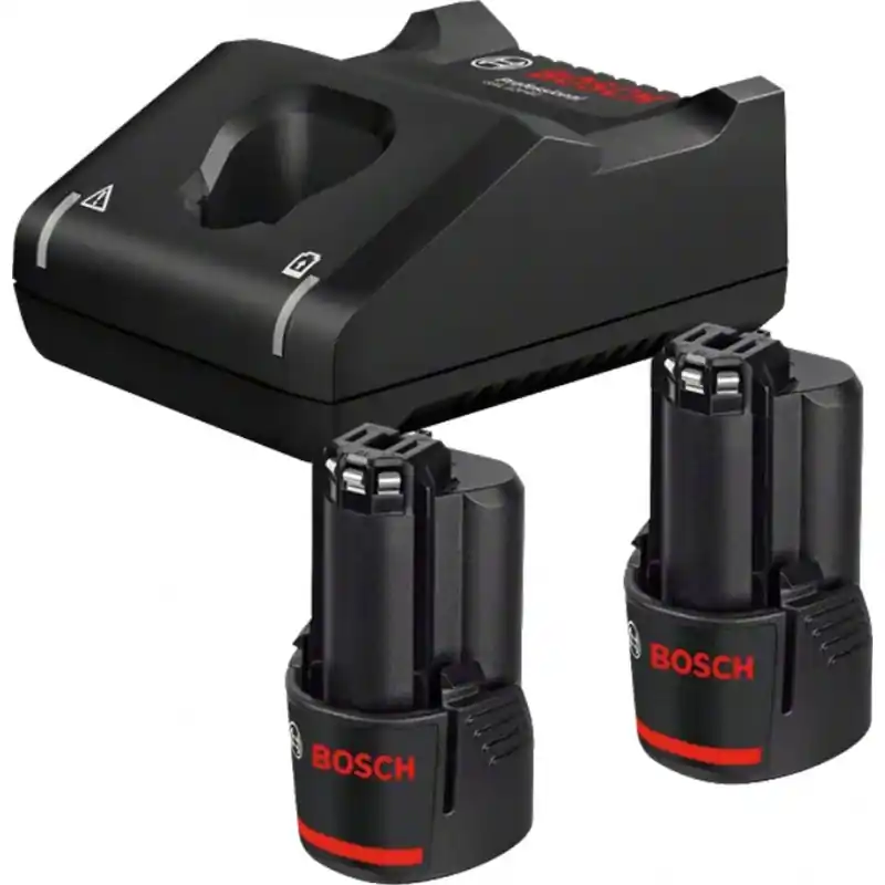 Zertifiziert BOSCH Akku Starter-Set 2 x GBA 12 Volt, 2.0 Ah und GAL 12V-40 1600A019R8
