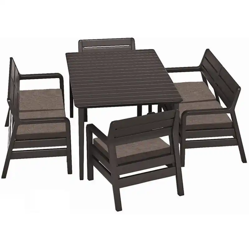 ALLIBERT DELANO Gartenset, Sitzgruppe, braun/grau-beige 17205371 Top-Preis