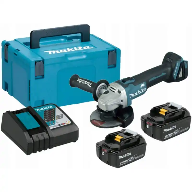 Makita DGA517RTJ Akku-Winkelschleifer 125mm, Li-ion (2x5,0Ah/18V) Makpac Aktuell