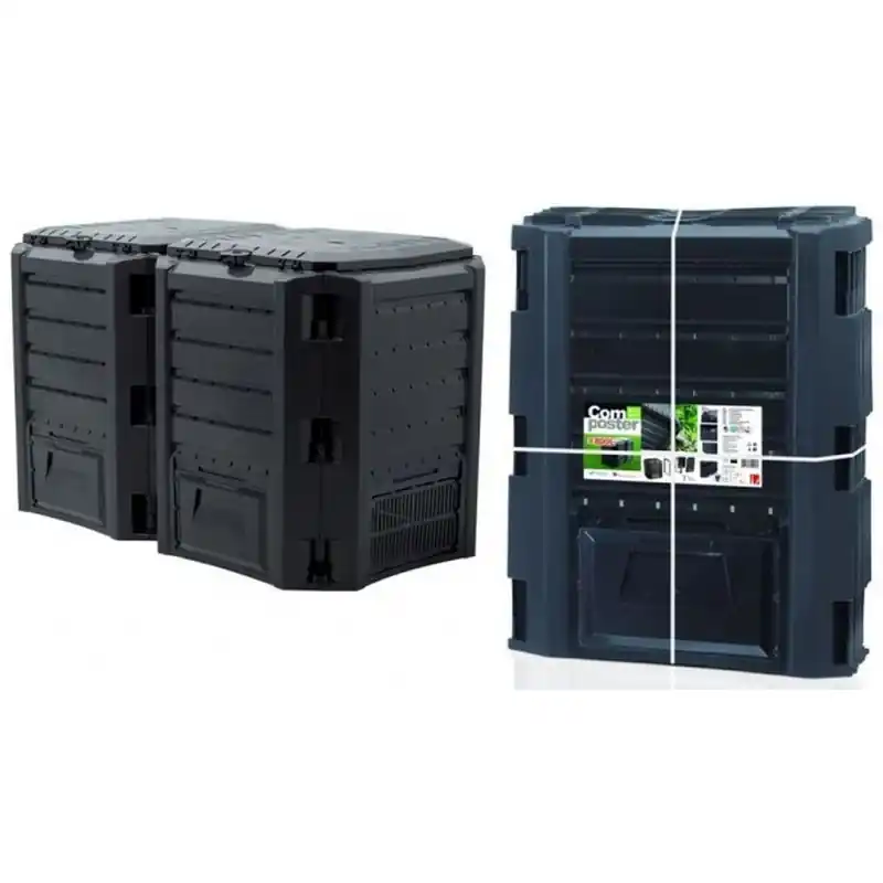Prosperplast MODULE COMPOGREEN Thermo-Komposter Gartenkomposter 800l, schwarz IKLM800C Schnäppchen