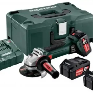 Metabo W 18 LTX 125 QUICK AKU Winkelschleifer 18V 2 x 4 Ah LI-ION, Ladegerät ASC 55, Kunst Neue Ware