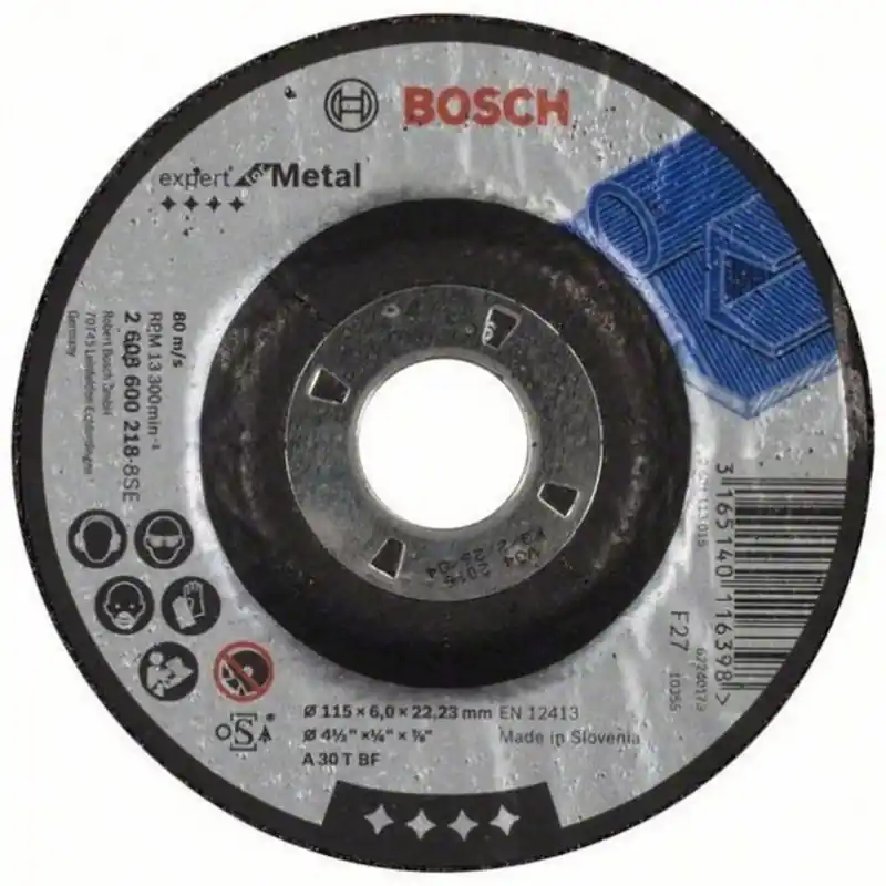 BOSCH Schruppscheibe gekröpft Expert for Metal A 30 T BF, 115mm, 22,23mm, 6mm 2608600218 Geprüft