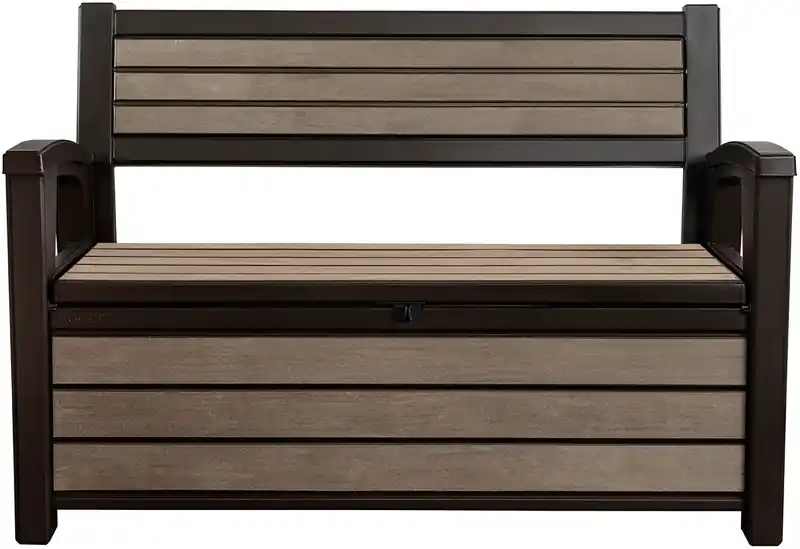 Heißes Angebot KETER HUDSON STORAGE BENCH 227L Gartenbank/Kissenbox, braun 17204490