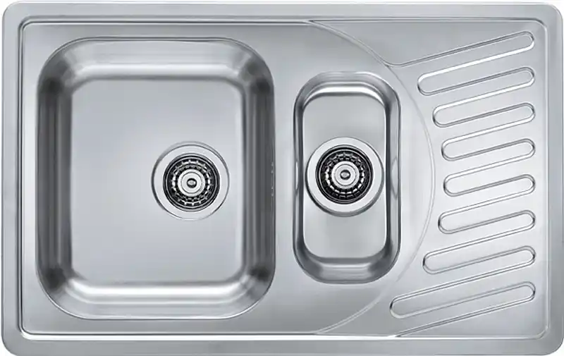 Garantierte Lieferung ALVEUS ELEGANT 110 Küchenspüle, Edelstahl, 810 x 510 mm, Leinen 1009389