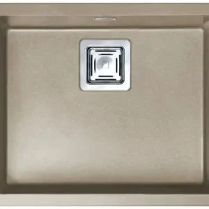 Markenware ALVEUS QUADRIX 50 Granitspüle, 560 x 460 mm, pebble 02