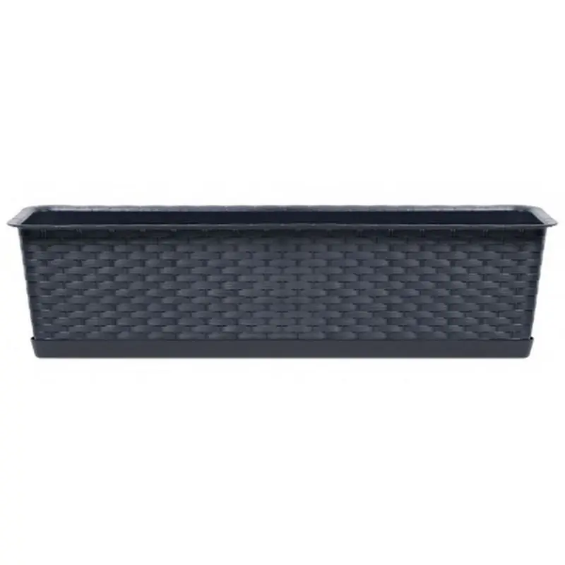 Prosperplast RATOLLA CASE P Blumenkasten mit Unterse 39,1x17,3x15cm anthrazit ISR400P-S433 Super-Preis