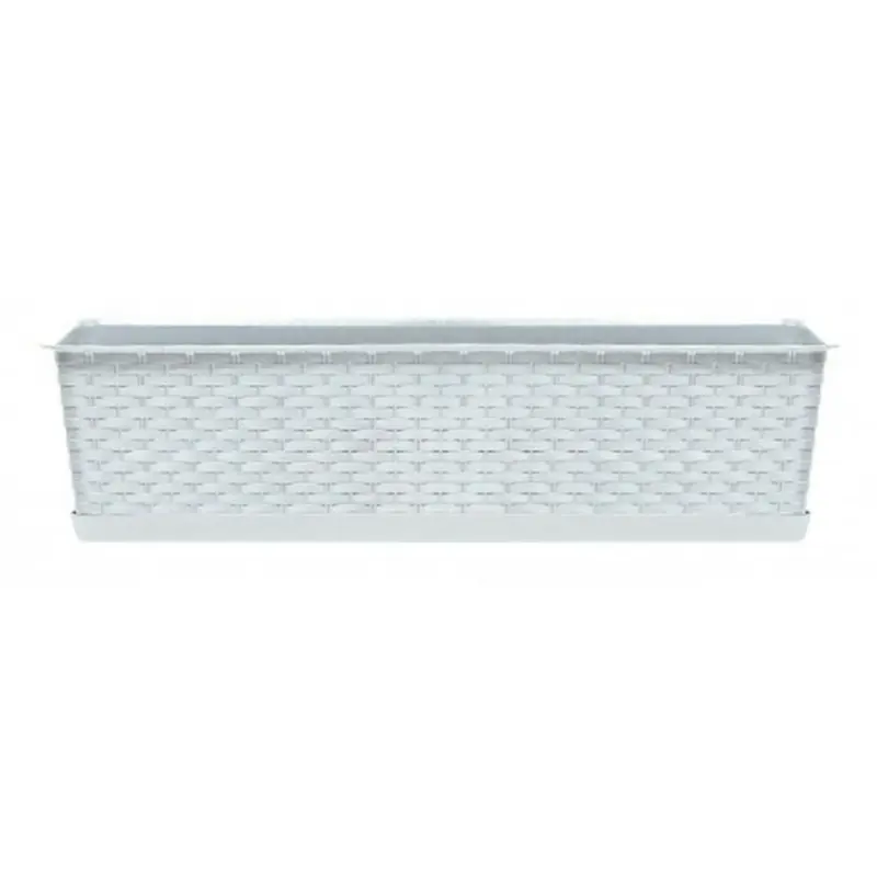 Prosperplast RATOLLA CASE P Blumenkasten mit Untersetzer 39,1x17,3x15cm weiß ISR400P-S449 Zertifiziert