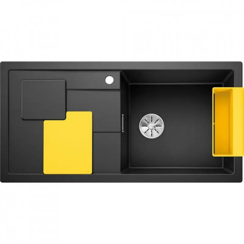 BLANCO SITY XL 6 S Einbauspüle Siligranit InFino anthrazit Zubehör in lemon 525052 Markenprodukt