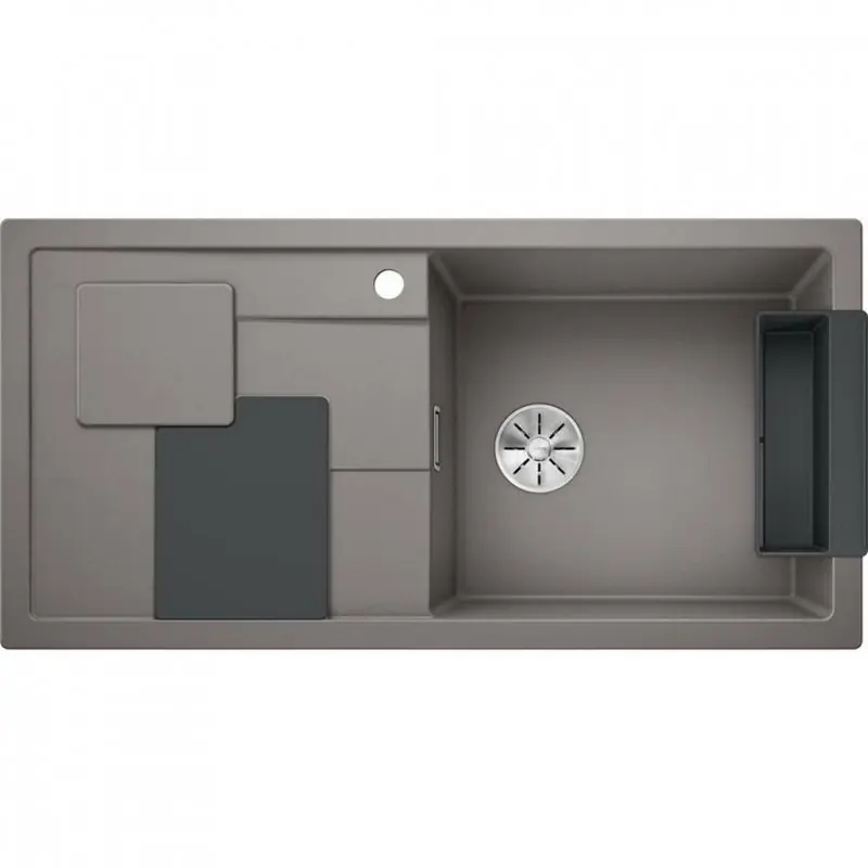 Sonderaktion BLANCO SITY XL 6 S Einbauspüle Siligranit InFino alumetallic mit Zubehör in lavagrey525050