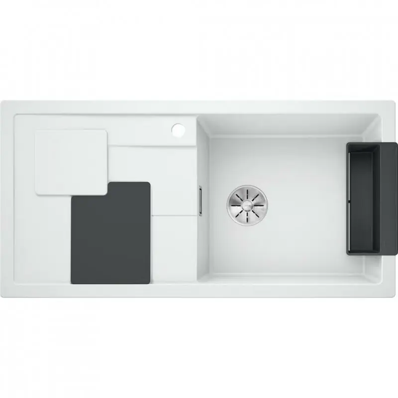 BLANCO SITY XL 6 S Einbauspüle Siligranit InFino weiß Zubehör in lava grey 525051 Sichere Zahlung