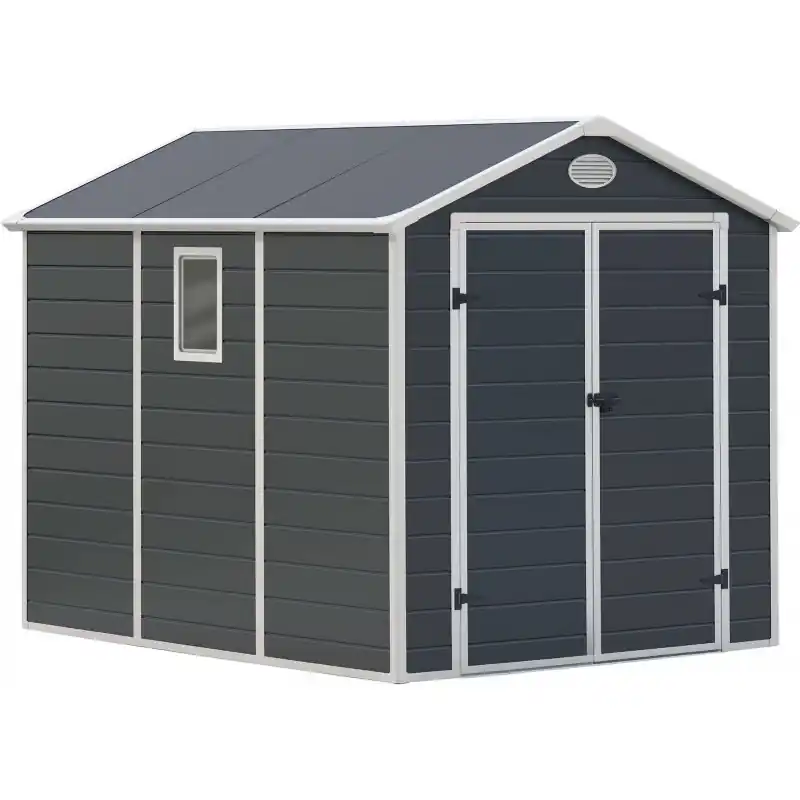 Preisknaller G21 Gartenhaus PAH 458, 241 x 190 cm, Kunststoff, grau, 6390038
